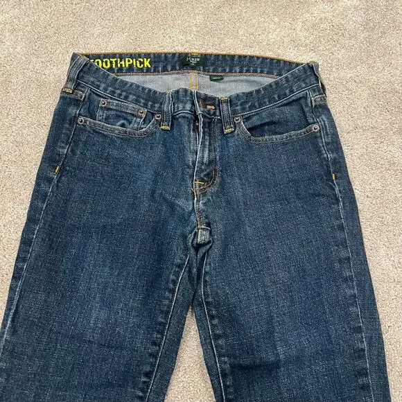 J Crew Women's Toothpick Stretch Skinny Jean Medium Wash Size 28 - Picture 4 of 10
